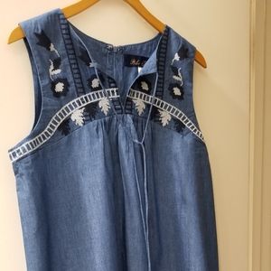 Demin Chambray Look Shorty Dress NWOT